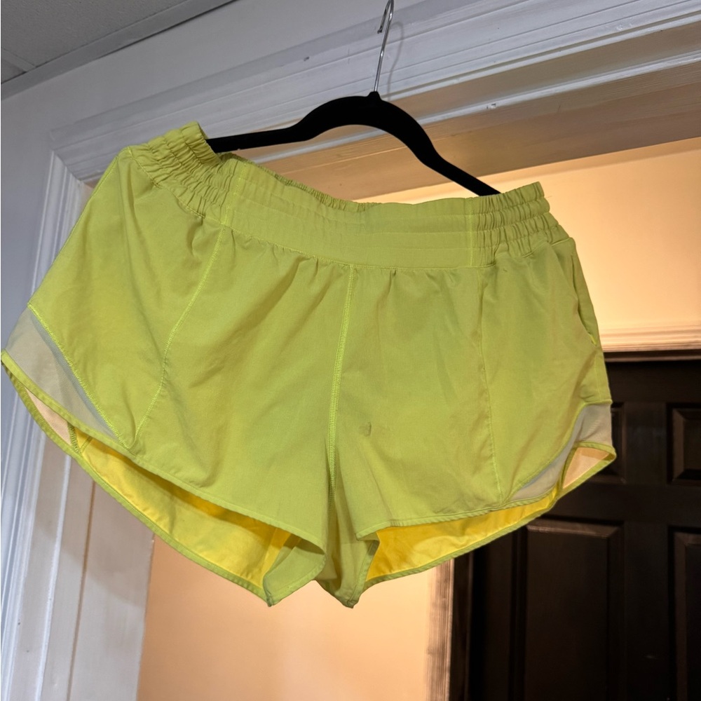 Lululemon Athletica Bright Yellow Athletic Shorts